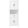 MOEPISY Freestanding Tall Bathroom Cabinet with a Drawer, 2 Cabinets, 4 Soft-Close Doors, 2 Adjustable Shelves - 4 of 4