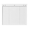 Alilang 35.00 Inch Wall-Mounted Storage Cabinet with Mirror and Adjustable Shelves-White - 4 of 4