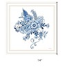 HomeRoots Floral Calligraphy Sketches White Framed Print Wall Art - 3 of 4