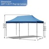 PAGED 10x20 Canopies and Gazebos with 6 Sidewalls, UV and Waterproof Protection, 3 Height Adjustable Outdoor Tent for Weddings, Beach, Khaki - 2 of 4
