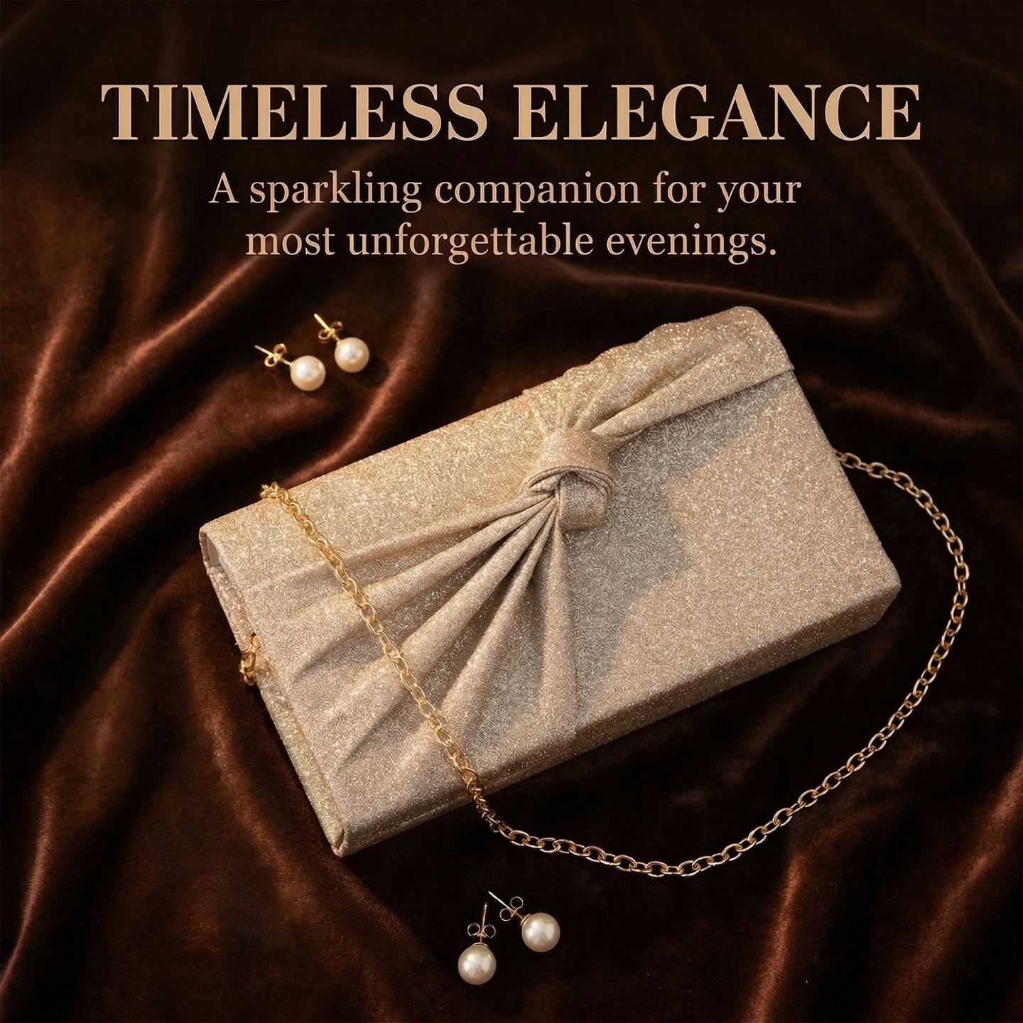 Женские клатчи INSPIRE CHIC 2 Packs Bow Clutch Purses for Women Pleated Evening Formal Handbags with Chain Gold/Silver 8.7*1.9*4.7 inches, цвет: Золотой — фото 5