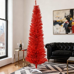 TinyhomieRed Pencil Christmas Tree ,with 499 Realistic Branch Tips and Plastic Stand - 1 of 4