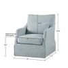 NicBex Polyester Swivel Accent Chair,Upholstered Swivel Living Room Chairs with Mid-Height Back and Skirt Hem,Accent Chairs for Living Room - 3 of 4