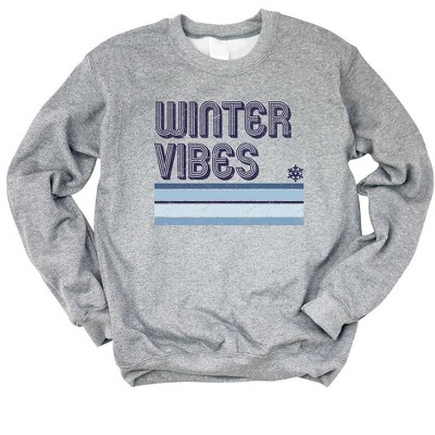 Simply Sage Market Women's Graphic Sweatshirt Winter Vibes Stripes
