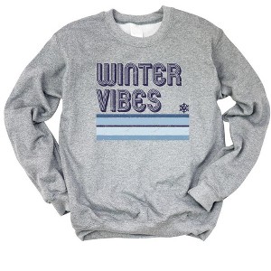 Simply Sage Market Women's Graphic Sweatshirt Winter Vibes Stripes - 1 of 3