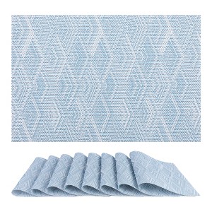REGALWOVEN PVC Heat Resistant Wipeable Kitchen Dining Table Decor Placemats 8 Pcs - 1 of 4