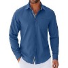 COOFANDY Men's Long Sleeve Casual Button Down Shirts Untucked Shirts for Men Regular Fit Dress Shirt - 3 of 4