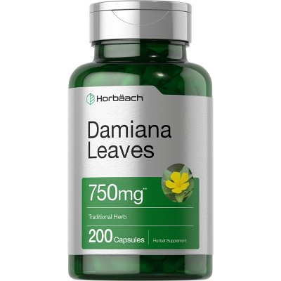 Horbaach Damiana Leaf 750mg | 200 Capsules