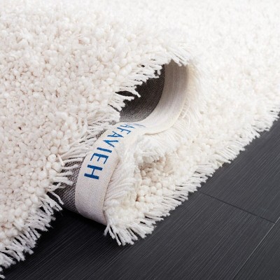 Ivory Hand-Tufted Shag Runner Rug 2'3" x 12'