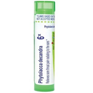 Phytolacca Decandra 6X by Boiron Homeopathic Single Medicine For Cough, Cold & Flu  -  80 Pellet - 1 of 4