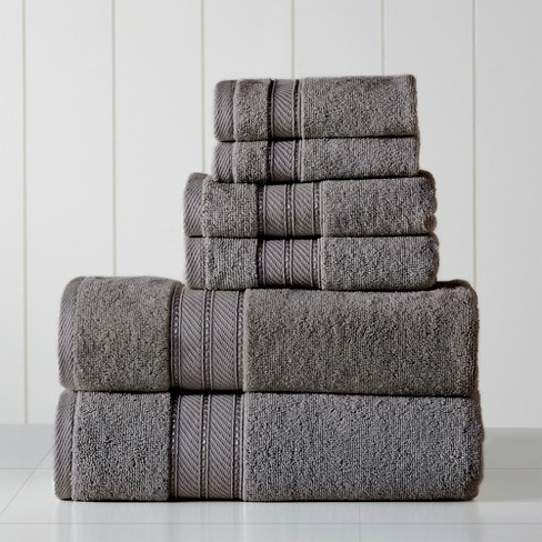 Bath Towels, Set of 2 - Charcoal Gray