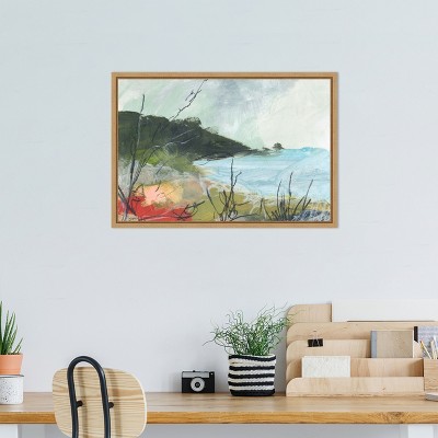 Sylvie Maple Framed Abstract Landscape Canvas Wall Art, 23 x 16 inches