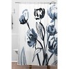 Alison Janssen Peonies Shower Curtain Blue - Deny Designs: Polyester Microfiber, Machine Washable, Buttonhole Top - 2 of 4