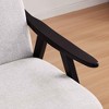 CAVINAS Linen Accent Chair with Mid-Height Backrest and Ottoman,Mid-Century Upholstered Living Room Chairs,Reading Chairs for Living Room - 4 of 4