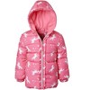 Pink Platinum Girls' Unicorn Puffer Jacket - 2 of 2