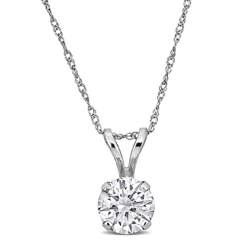 EVERLY JEWELRY  |   14K White Gold 1 CT TDW Lab Grown Diamond Solitaire Pendant W/ Chain - image 1 of 4