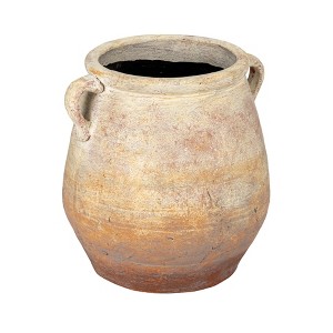 Storied Home Whitewashed Terra-cotta Urn - 1 of 4
