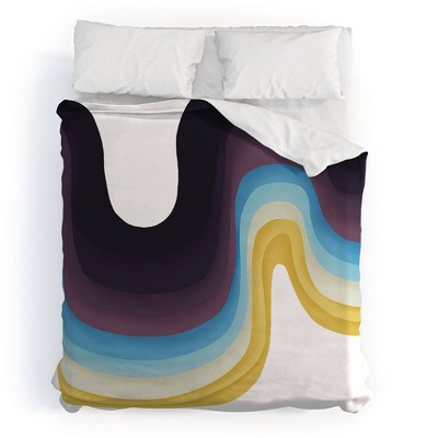 King Elisa Bell Ribbons Duvet Set Purple - Deny Designs