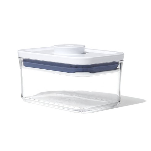 Oxo Pop 0.6qt Plastic Rectangle Airtight Food Storage Container White ...