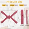 Unique Bargains Foldable Heat Resistant Non-Slip Silicone Trivet Mat for Pots Coasters - 2 of 4