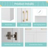 Whisen Bathroom Storage Cabinet, Open Style Cabinet with Drawers and Adjustable Shelf - 3 of 4
