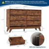 6 Drawer Dresser for Bedroom, 47.2" Modern Chest of Drawers, Wooden Dresser TV Stand, Dresser Storage Cabinet for Closet Living Room - 3 of 4