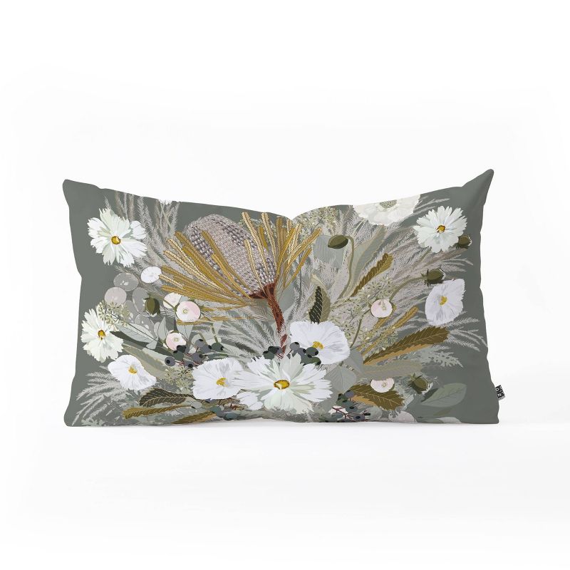 Iveta Abolina Aspen Sage Oblong Lumbar Throw Pillow Green - Deny Designs, 1 of 4