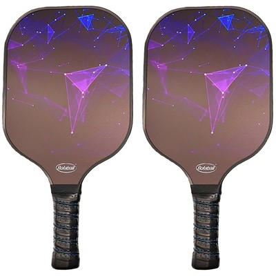 Bolaball Pickleball Set-4 Fiberglass Rackets, 4 Balls, Carry Bag, Honeycomb Core