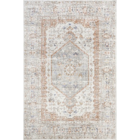 nuLOOM Kiyoko Vintage Floral Pink 4' x 6' Area Rug