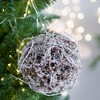 NAYSAYE Party Decoration and Accessories Set of 4 Iced Twig Hanging Ornament for Holiday Celebration and Christmas, Brown, 6"*6"*0.4" - 3 of 4