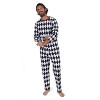 Leveret Matching Family Christmas Pajamas Black and White Argyle - 2 of 4