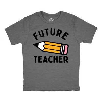 Youth Funny T Shirts Future Teacher Sarcastic Pencil Graphic Novelty Tee For Kids - Crazy Dog Youth T Shirt