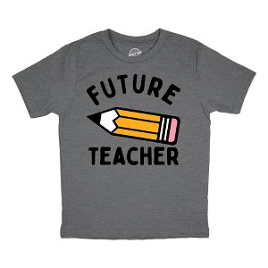 Youth Funny T Shirts Future Teacher Sarcastic Pencil Graphic Novelty Tee For Kids - Crazy Dog Youth T Shirt - 1 of 4
