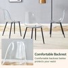 PAGED Set of 3 Transparent Dining Chairs,Armless Chairs with Metal Legs for Home,Kitchen,Living Room,Restaurant - 4 of 4
