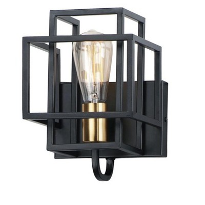 Maxim Lighting Liner 1 - Light Wall Light in  Black/Satin Brass