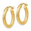 Black Bow Jewelry 3mm Crisscross Round Hoop Earrings in 14k Yellow Gold, 22mm (7/8 Inch) - 2 of 4