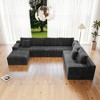 137.8" x 104.3" Plush Corduroy Modular Sectional Sofa with No Assembly Required, 4-Piece Free Combination, and Plush Fabric - 3 of 4