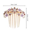 Unique Bargains Women's Floral Rhinestones Side Comb 1 Pc - 2 of 4