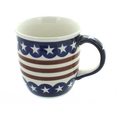 Blue Rose Polish Pottery Stars & Stripes Plain Mug