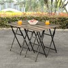 Folding TV Tray Tables, Industrial Side Table,For Small Space, Dorm Rooms, Outdoor， - 4 of 4