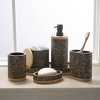 Moda at Home Soren Cement Terrazo with Bamboo Soap/Lotion Dispenser Black - 3 of 3