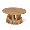 Outdoor Acacia Wood Patio Coffee Table, Round Coffee Table for Backyard, Lawn, Balcony - 2 of 4