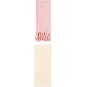 REGALWOVEN 2 Packs Striped and Tassels Hand Towels for Bathroom 14" x 30" - 1 of 4