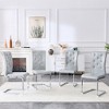 KTMBDW Modern Dining Chairs, Upholstered Kitchen Chairs with Crystal Buckle Design, Faux Leather for Living Room Lounge - 4 of 4