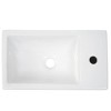 18.6" Bathroom Vanity with Sink – Compact Freestanding Cabinet with Toilet Paper Holder, Storage Shelf, Ceramic Top, Left/Right Configurable, White - 4 of 4