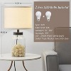 GTCLIGHTING Fillable Table Lamp, Bedside Lamp with Clear Glass Modern Table Lamp with White Lampshade Beside Lamp for Living Room Bedrooms Office - 4 of 4
