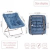 Comfy Saucer Chair, Soft Faux Fur Oversized Folding Accent Chair, Lounge Lazy Chair for Kids Teens Adults, Bedroom, Living Room, Dorm , X-Large - 4 of 4