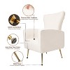 NicBex Modern Wood Accent Chair, Patchwork Arm Chair with Back, Living Room Chair for Bedroom - 4 of 4