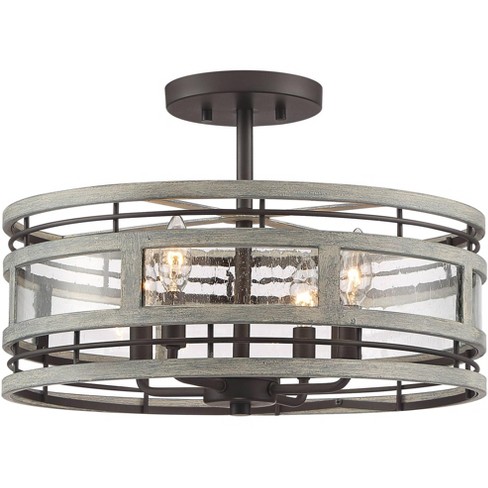 Possini Euro Design Modern Industrial, Flush Mount Industrial Ceiling Fan