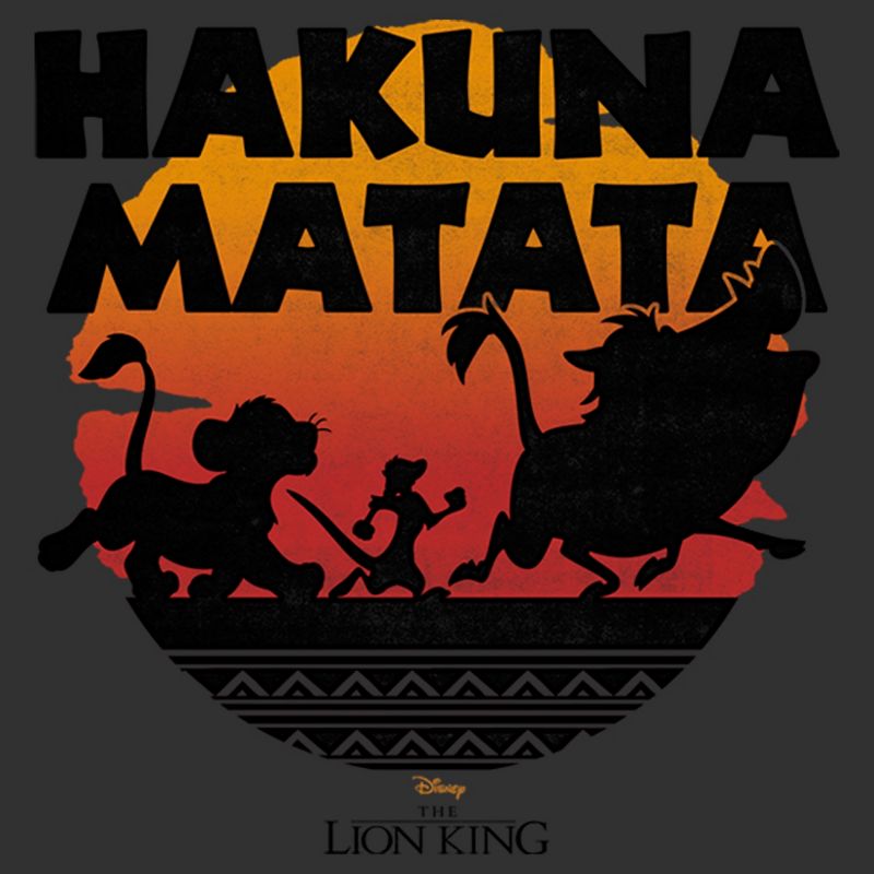 Men's Lion King Hakuna Matata Sunset Circle T-Shirt, 2 of 6